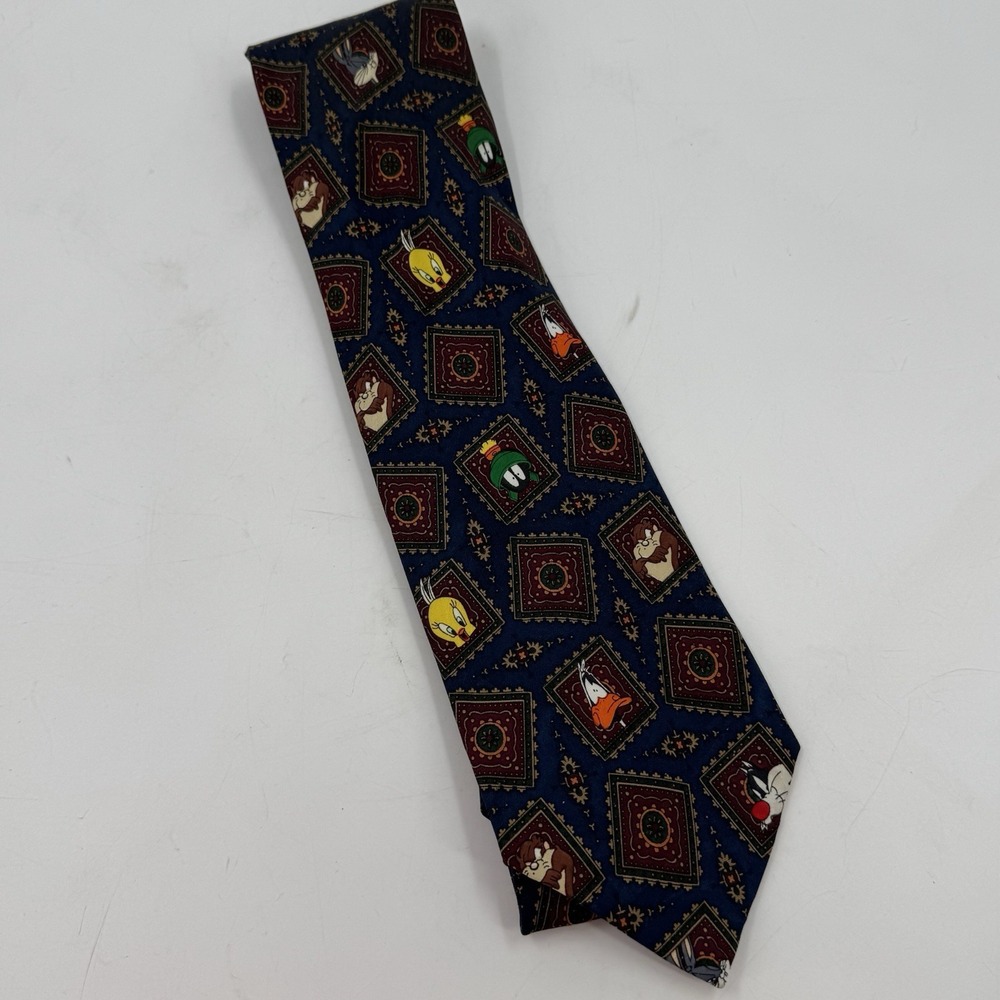 Vintage Looney Tunes Mania Tie 1994 Necktie Good‎ Vintage Condition